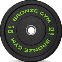 Диски с посадочным диаметром 51 мм + BRONZE GYM BG-BMP-10 Диск бамперный  10 кг