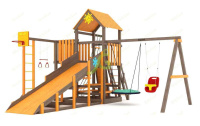 Детские уличные комплексы + Всесезонная площадка IgraGrad С с балконом мод.1 SF
