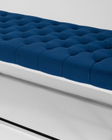 Табуреты + Банкетка ИНСИГНИЯ велюр синий сталь серебро