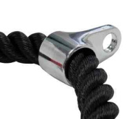 Рукоятки и тяги + Гибкая тяга (канат) для трицепса двойная REBEL с резиновыми наконечниками