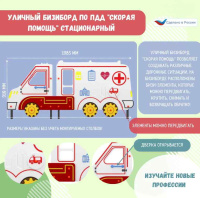 Автогородки и ПДД для детей + Уличный бизиборд по ПДД "Скорая помощь" стационарный