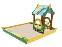 Песочницы + ИО 07-534-Т Песочный дворик с домиком (Лесная сказка)