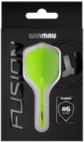 Аксессуары для игры в дартс + Литые оперения с хвостовиками Winmau Fusion Short Neon Yellow SHAPE #6 (желтые)