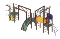Детские уличные комплексы + Спортивная серия (Граффити) СК 2.01.03-01.1